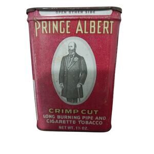 Vintage Prince Albert Crimp Cut Empty Pipe & Tobacco Pocket Tin RJR
